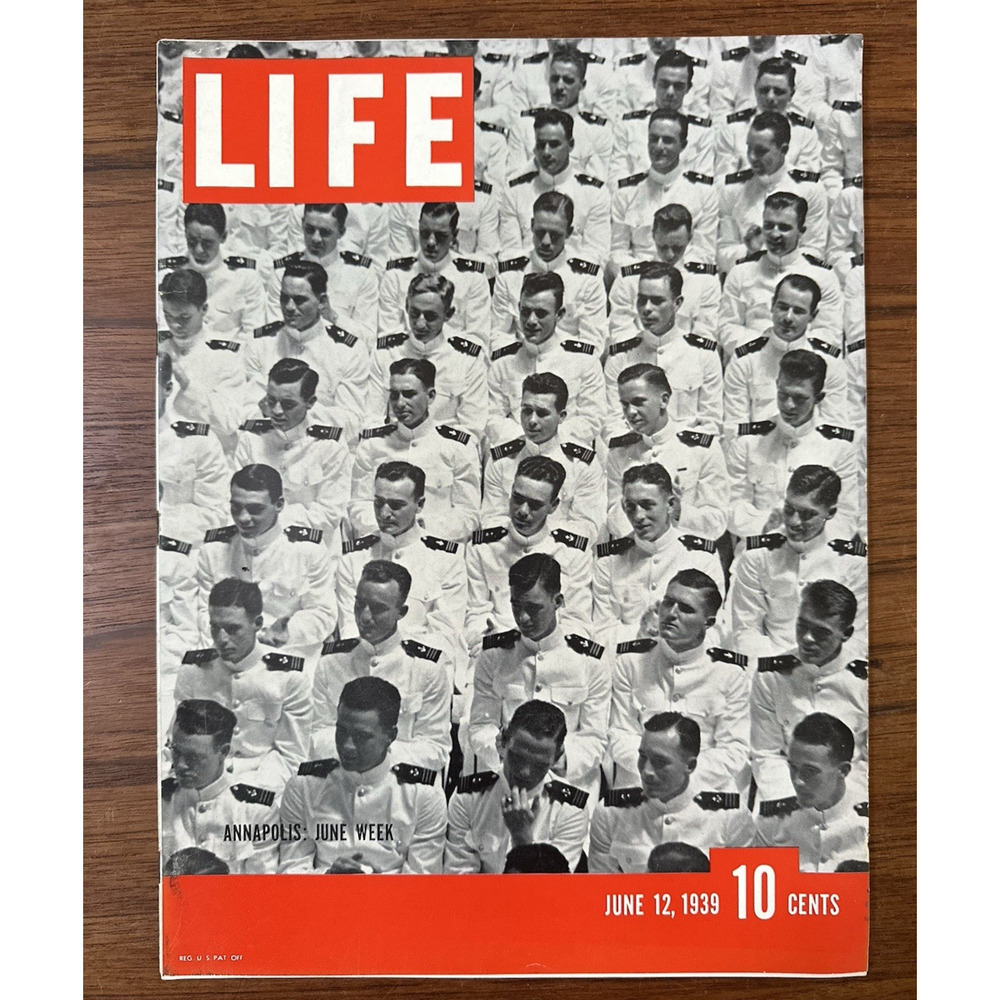 Life Magazine June 12 1939 US Naval Academy Annapolis Graduation Albert Einstein